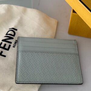 Fendi Light Gray Card Holder